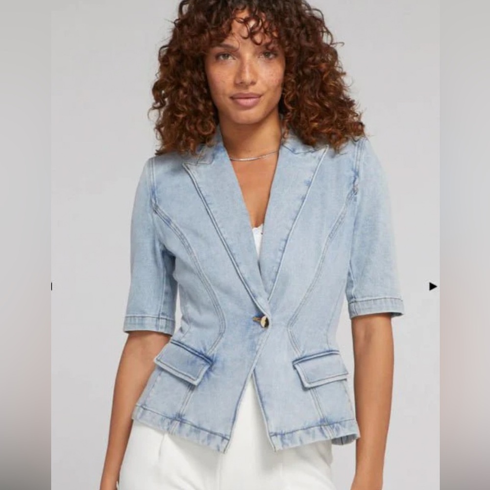 Generation Love Short Sleeve Denim Blazer